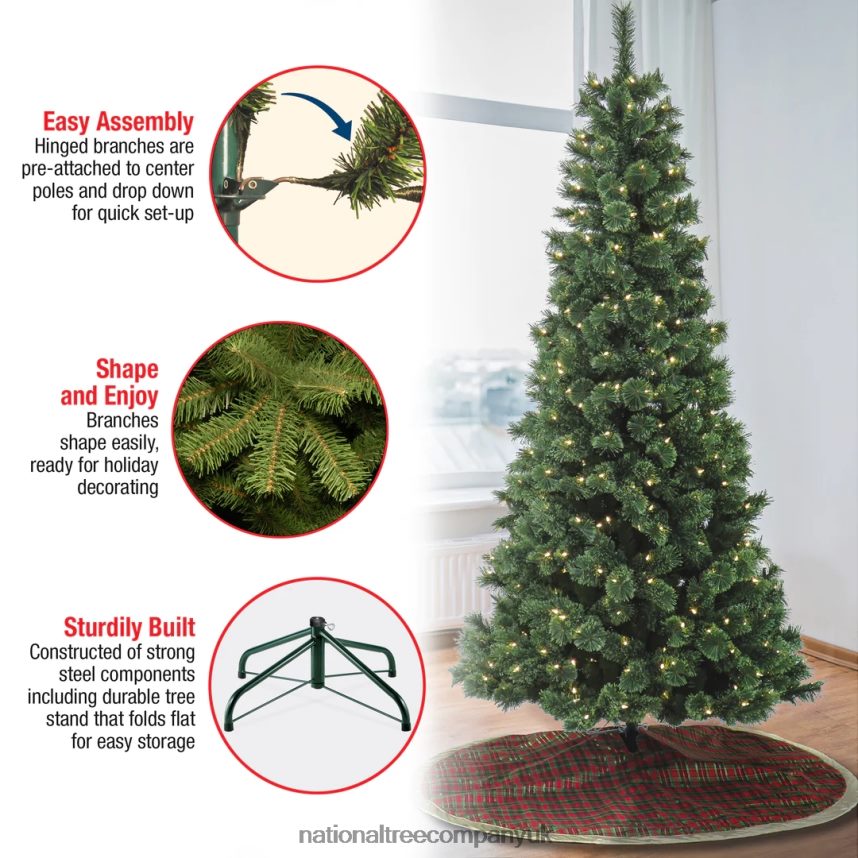 Trees | National Tree Company 75 ft Pre-Lit Pilchuck Pine Tree with LED Lights F2L4F195